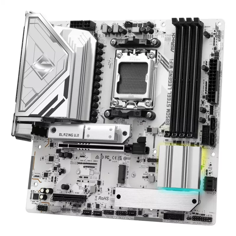 Płyta główna ASRock B850M Steel Legend WiFi — AMD B850, Socket AM5, microATX, DDR5, 4 DIMM, Wi‑Fi 7, 2.5Gb LAN