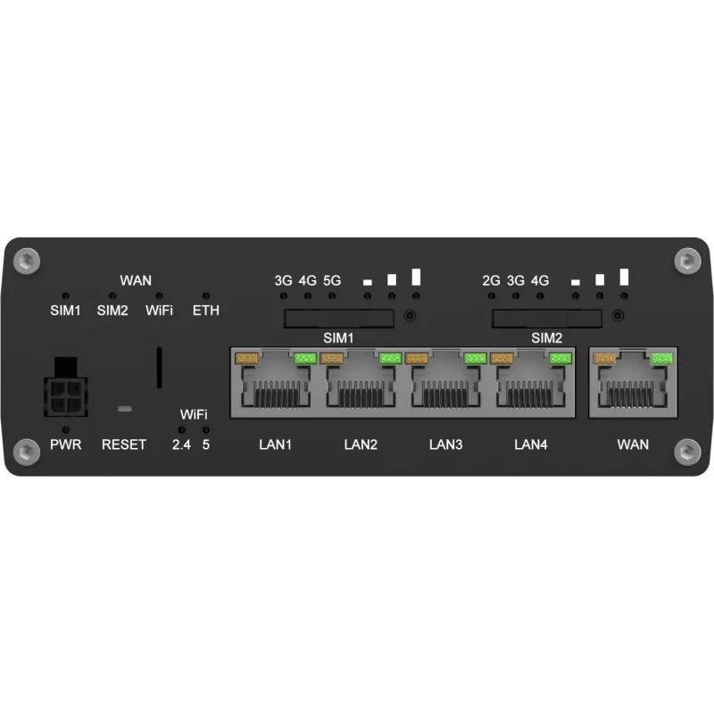 Router TELTONIKA RUTM56 dual modem, 802.11ac Wi‑Fi, Gigabit LAN x4, Mesh support, MU‑MIMO (no mobile broadband)