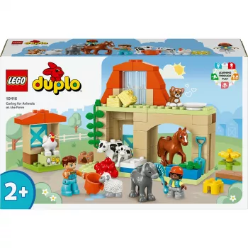 Zestaw konstrukcyjny LEGO DUPLO Opieka nad zwierzętami gospodarskimi 10416 — 74 elementy, 2 minifigurki, wiek 2+