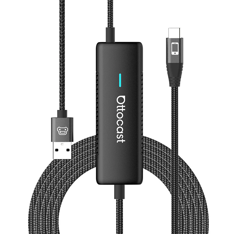 Bezprzewodowy adapter samochodowy Ottocast CA450 — bezprzewodowy adapter wyświetlacza MirrorCast do mirroringu ekranu smartfona w samochodzie