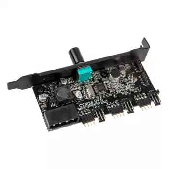 Kontroler wentylatorów i oświetlenia RGB Lamptron CFM36 na slot PCI, czarny