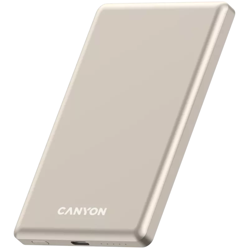 Canyon OnPower 505 - Powerbank - 5.000 mAh - wejście USB-C - wyjście USB-C PD 20W + ładowanie bezprzewodowe MagSafe 1
