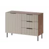 Komoda cama meble ALMERA 104x42x75 cm, orzech/cashmere, 3 szuflady, płyta wiórowa