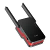 Wzmacniacz sygnału Wi‑Fi Cudy RE3000 2400–5000 MHz, 802.11ax/ac/n/g/b/a, Ethernet 100 Mbps, antena zewnętrzna, czarno-czerwony