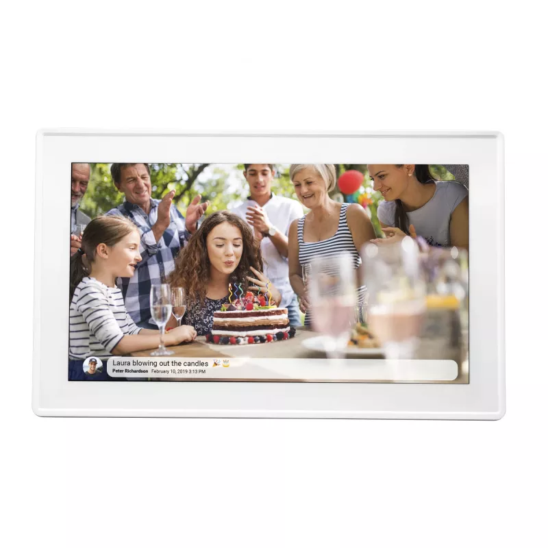 Cyfrowa ramka do zdjęć Denver PFF-1515W Biała 39,6 cm (15,6 inch) Ekran dotykowy Wi-Fi