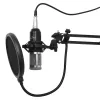 Mikrofon PC MEDIA-TECH MT397S — przewodowy, wejście XLR, 20–20000 Hz, 150 Ω, -32 dB, kabel 2,4 m, podstawka biurkowa, czarny