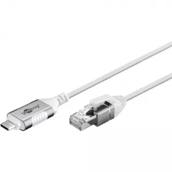 Goobay Kabel Ethernet USB-C 3.1 na RJ45 cienki 5 m - łączy router, modem lub (74389)