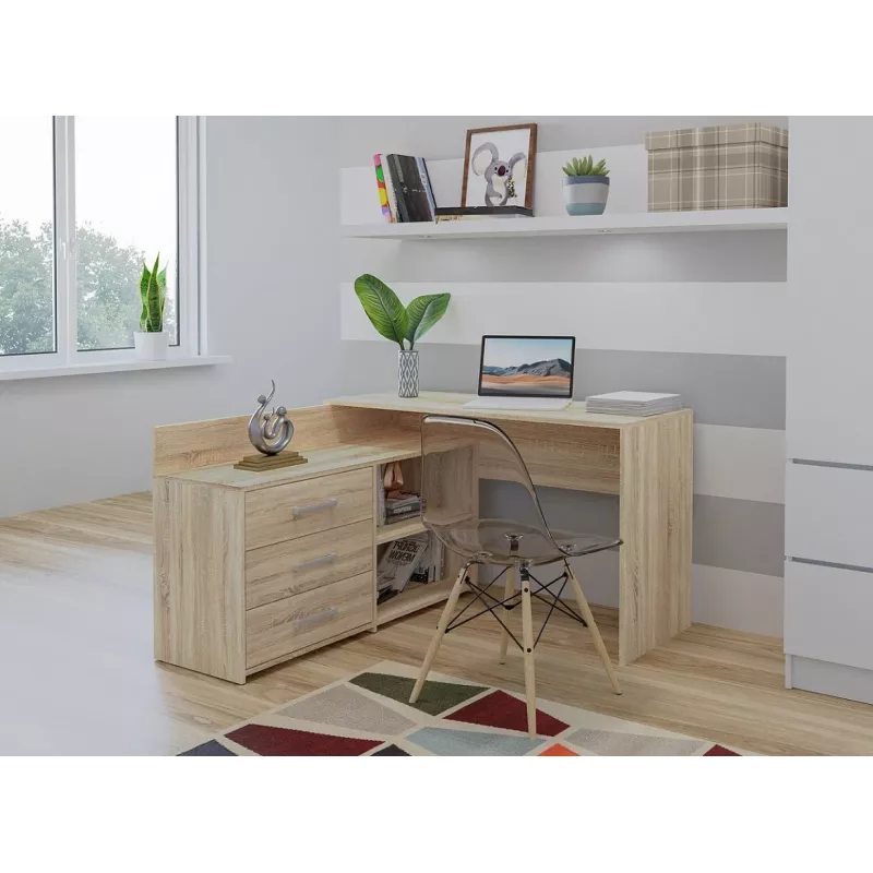 Topeshop DANY SONOMA KPL biurko komputerowe kolor dębu