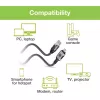 Kabel sieciowy Techly ICOC U3C-RJ45-010 Srebrny, Czarny 1 m Cat6 F/UTP (FTP)