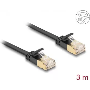Kabel sieciowy DeLOCK RJ45 Cat.6A wtyk-wtyk U/FTP 3m czarny