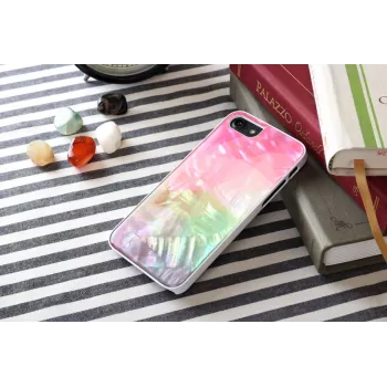 Etui ochronne iKins do Apple iPhone 8/7 – wzór wodnych kwiatów, białe