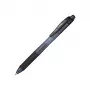 Pentel Energel X - Chowany długopis żelowy - Czarny - Czarny - Przezroczysty - Plastik - guma - guma - Symetryczna