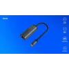 SAVIO Adapter USB-C 3.1 Gen.1 (M) na RJ-45 Gigabit Ethernet (F), 1000 Mbps, AK-56, szary