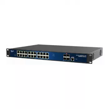 ALLNET Switch pełny zarządzany Layer2+ 24 porty • 24x GbE • Budżet PoE 370W • 24x PoE at • 4x SFP+ • 19 • JSON API • ALL-SG8628PMJ-10G
