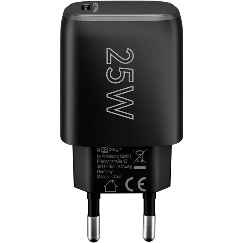 Goobay 65367 Ładowarka sieciowa do laptopów, smartfonów, tabletów – czarna
