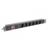 Lanberg PDU-05F-0200-BK listwa zasilająca (PDU) 5 gniazd AC 1U Czarna