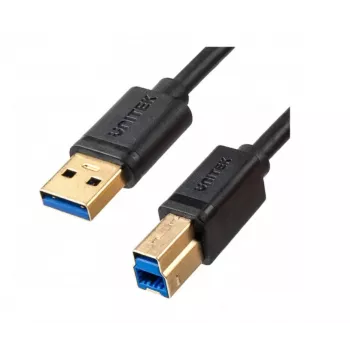 Kabel USB Unitek C14095BK-2M — USB-A na USB-B 3.0, 5 Gb/s, 2 m, czarny, pozłacane styki