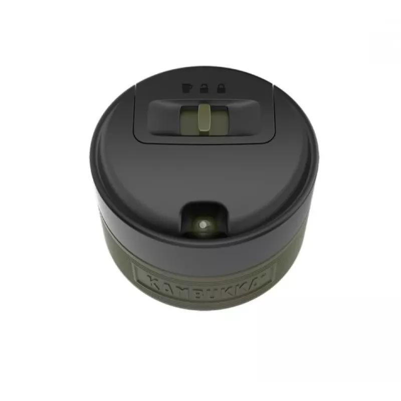 Kubek termiczny Kambukka Etna Grip 500 ml, stal nierdzewna próżniowa, zabezpieczenie przed rozlaniem, zielony, średnica 7,1 cm