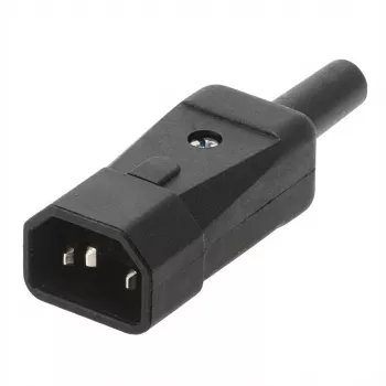 Wtyczka zasilająca C14 Bachmann 915.171 Czarna