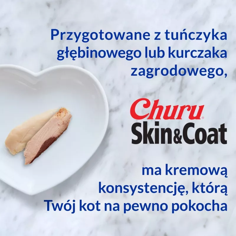 INABA Churu Skin&Coat Chicken recipe - przysmak dla kota - 4x14 g