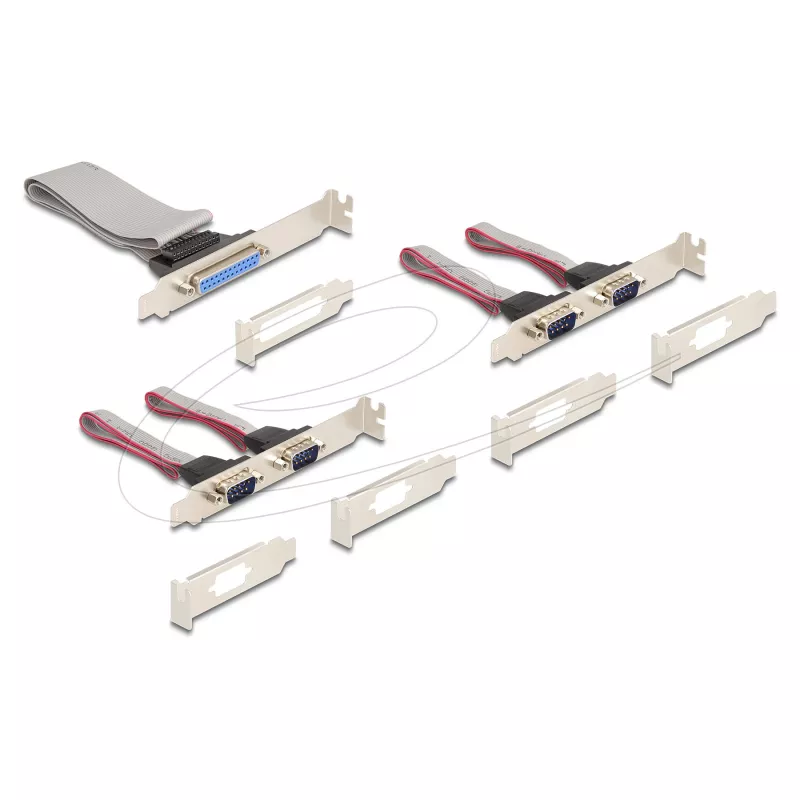 Wewnętrzny adapter interfejsu Mini PCIe DELOCK 95279 — Host szeregowy, wyjście Mini PCIe, obsługa RS-232, 460,8 Kbit/s, FIFO 256 B, 30×51×10 mm