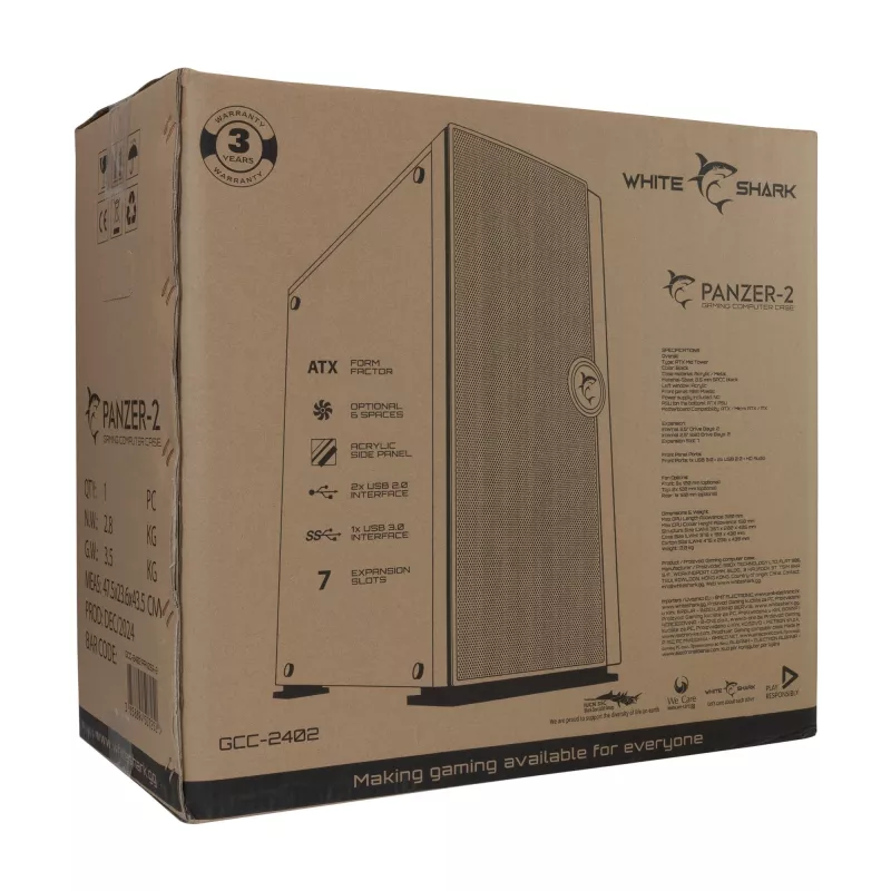 Obudowa komputerowa Panzer-2 White Shark GCC-2402 ATX Czarna