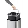 Prostokątny kosz na śmieci Durable NO TOUCH 35 l stal nierdzewna czarny srebrny
