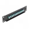 Fiber Optic Patch Panel DeLOCK 10 cali 12 Portów LC Duplex aqua 1U czarny