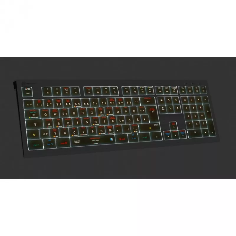 Logickeyboard LKB-OSX-A2M-DE Klawiatura USB QWERTZ Niemiecka Czarna (LKB-OSX-A2M-DE)