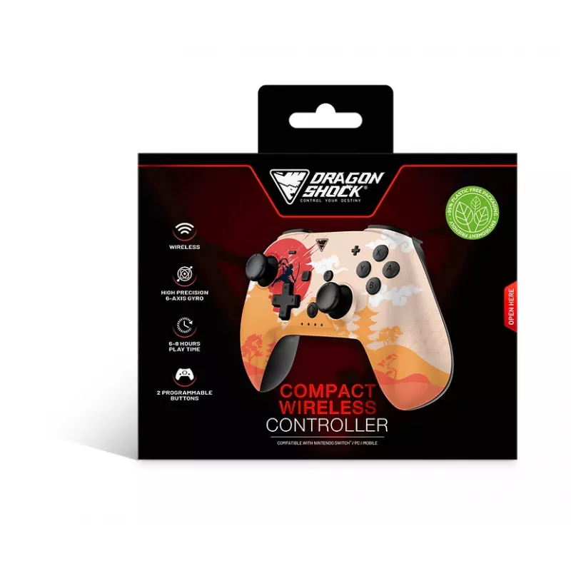Dragonshock PopTop Compact - Gamepad - Nintendo Switch - Schaltfläche Zurück - D-Pad - Home button - Reset-Taste - Kabellos - Bluetooth - USB Typ-C (D