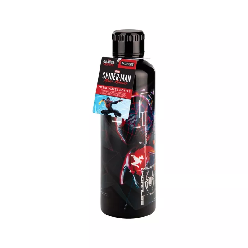 Metalowa butelka na wodę Paladone Spiderman Miles Morales
