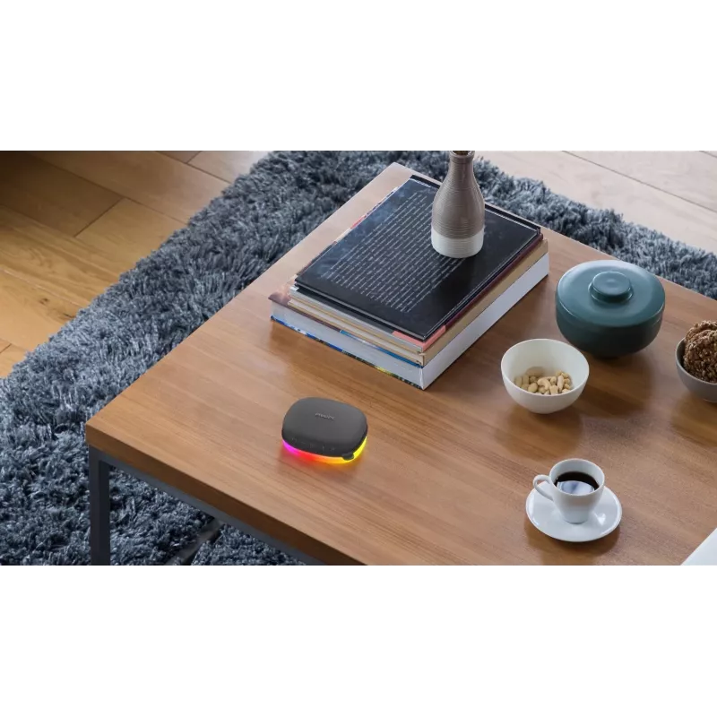 Głośnik Bluetooth Philips TAS2307BK/00 z wbudowanym oświetleniem, bezprzewodowe odtwarzanie dźwięku