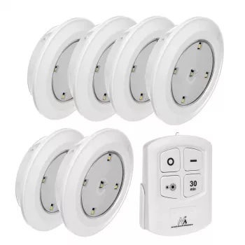 Zestaw lamp LED z pilotem Maclean Energy MCE165, baterie AAA, 6 sztuk w zestawie