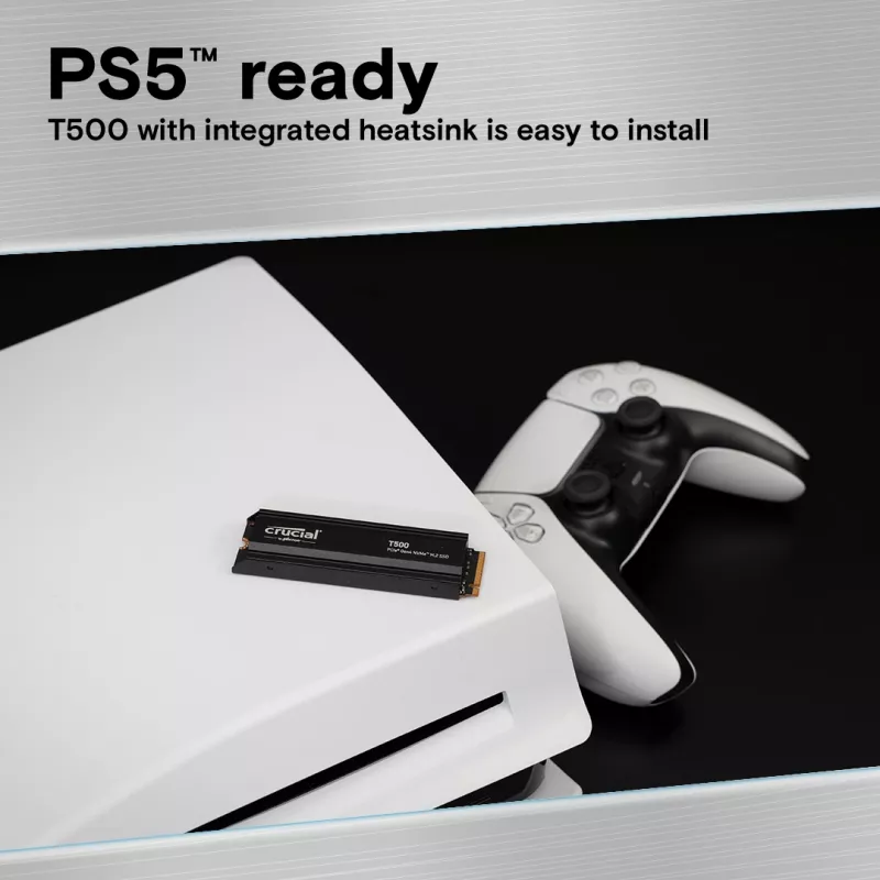 Dysk SSD Crucial T500 1 TB M.2 NVMe 2280 PCIe 4.0 z radiatorem