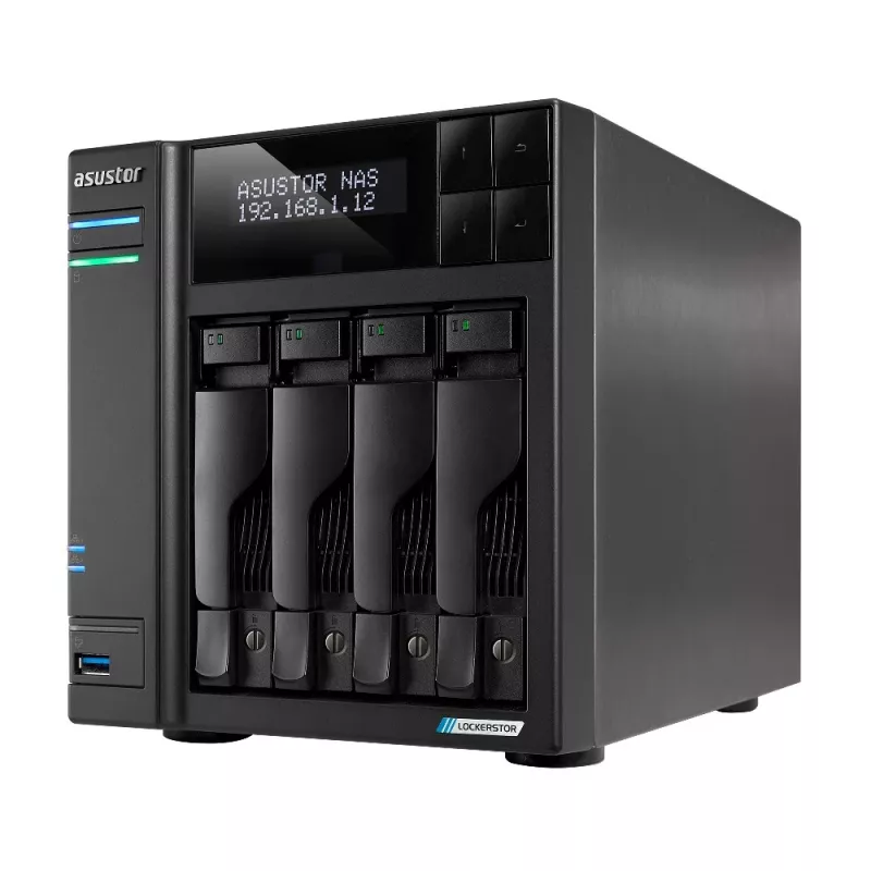 Asustor LOCKERSTOR 4 Gen2 (AS6704T) NAS Desktop Intel® Celeron® N N5105 4 GB DDR4 0 TB ADM Czarny