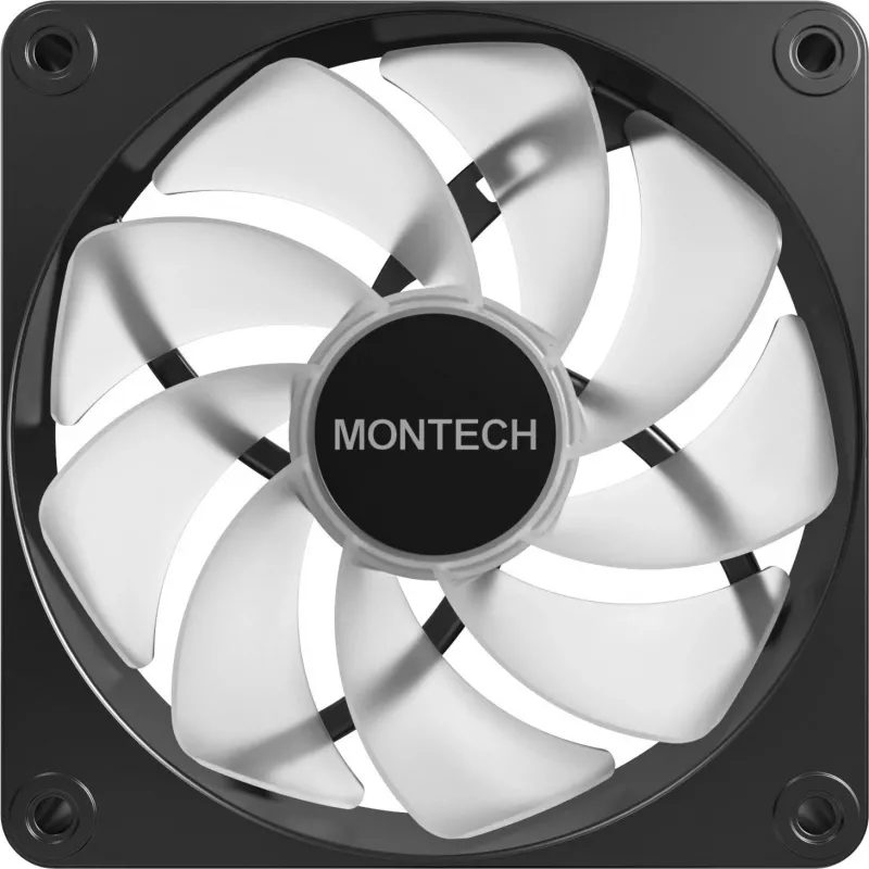 Montech GF120R V2 ARGB Moduł wentylatora do obudowy komputera 12 cm Czarny 3 szt.