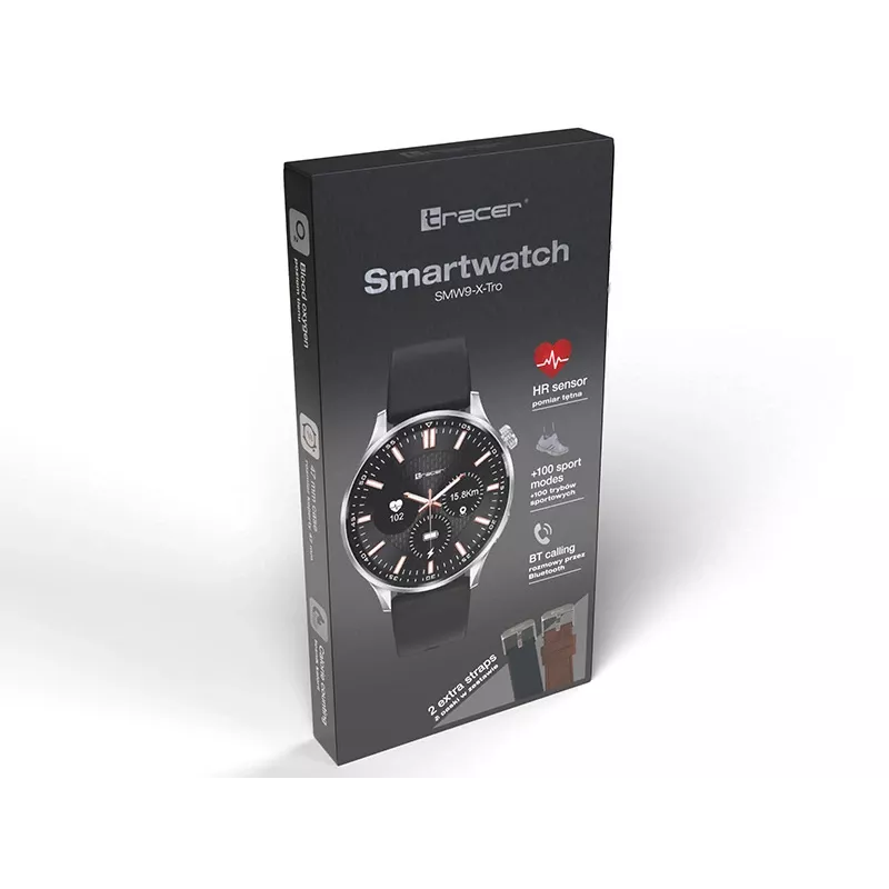 Smartwatch Tracer SMW9 X-TRO 1.52 Czarny