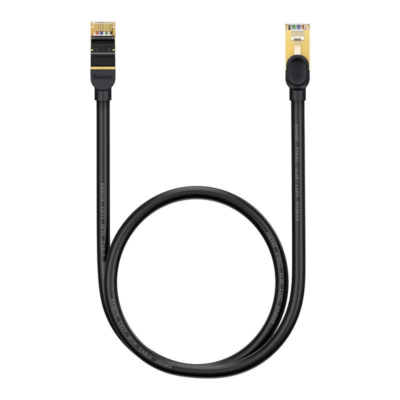 Kabel sieciowy Baseus Ethernet RJ45, 10 Gb/s, 1 m (czarny)