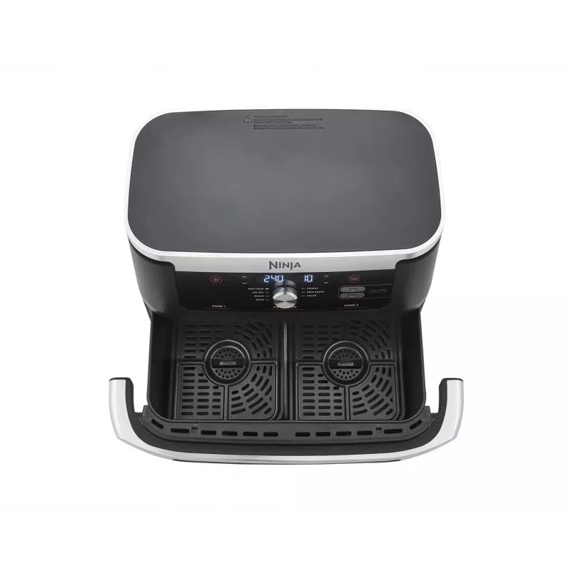 Ninja AF500EU frytkownica Double 10.4 L wolnostojąca 2470 W Frytkownica na gorące powietrze Czarny, Stal nierdzewna
