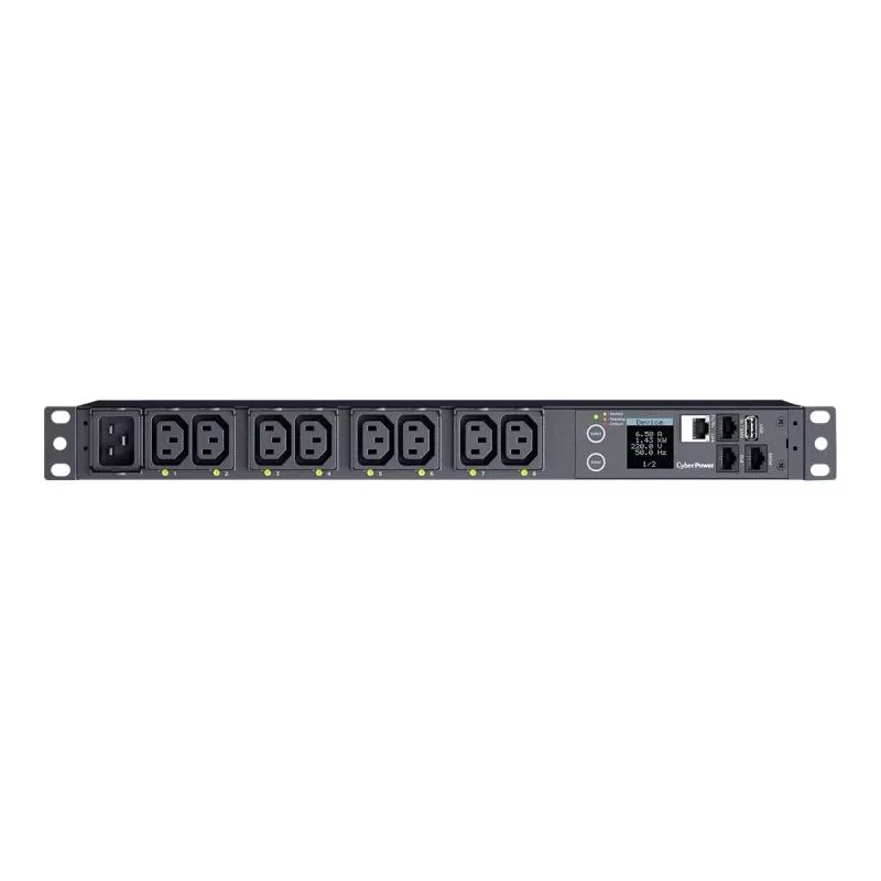 CyberPower PDU41005 jednostka dystrybucji zasilania (PDU) 8 gniazd AC 1U Czarny