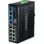 TRENDnet TI-BG104 - Switch - przemysłowy - niezarządzalny - 4 x 10/100/1000 (PoE++) + 4 x 10/100/1000 (PoE+) + 2 x Combo Gigabit SFP/RJ-45 - montaż na szynie DIN, montaż na ścianie - P