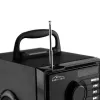 Głośnik bezprzewodowy MEDIA-TECH MT3179, 20W (RMS 15W), Bluetooth 5.1, FM, MicroSD, USB, AUX, Li-Ion, 6 h, obudowa drewniana