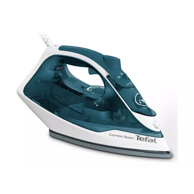 Tefal FV2839 Żelazko suche i parowe Stopa Cerilium 2400 W Niebieski, Biały