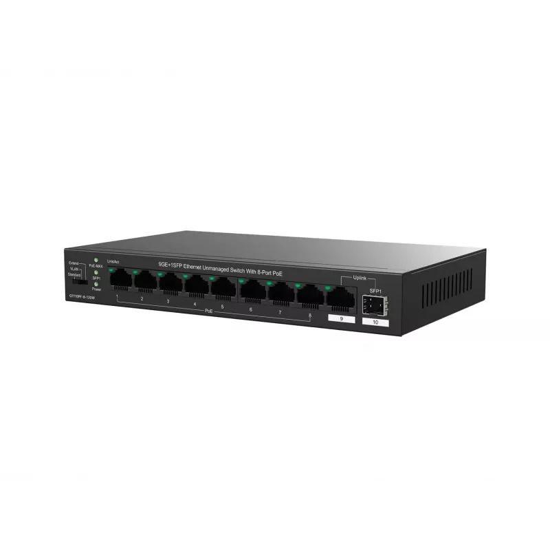 Niezarządzalny przełącznik Tenda TEG1110PF-8-120W Gigabit Ethernet PoE 9 portów