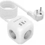 Listwa zasilająca Power Cube QOLTEC 52547 3× gniazda AC, 2×USB-A, 1×USB-C PD 20W