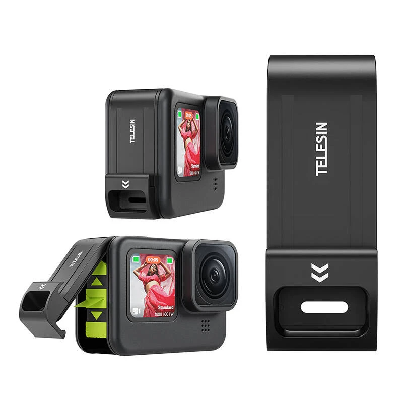 Pokrywa baterii Telesin do GoPro 12/11/10/9 — wodoodporna pokrywa zastępcza z łatwym dostępem