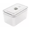 Pojemnik do pakowania próżniowego ZWILLING 36807-007-0, prostokątny plastikowy pojemnik na żywność, 1,1 l i 2,3 l, hermetyczna pokrywka z możliwością blokowania, odłączany, półprzezroczysty biały