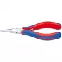 Knipex electronics gripping pliers total length 145 mm flat round jaws shape 6 multi-component handl