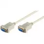 Wentronic Goobay Kabel połączeniowy D-SUB Nullmodem, szary, 2 m - D-SUB/RS-232-gniazdo (9-pin) > D-SUB/RS-232-gniazdo (9-pin) (68484)