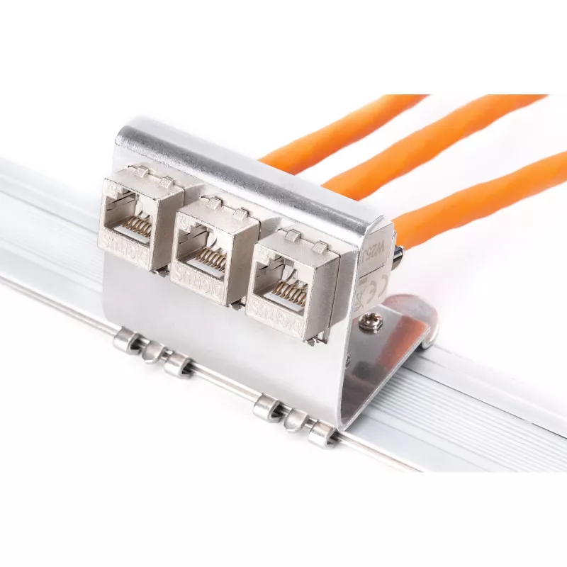 Adapter Digitus AN-25183 na 3 moduły Keystone ze stali nierdzewnej